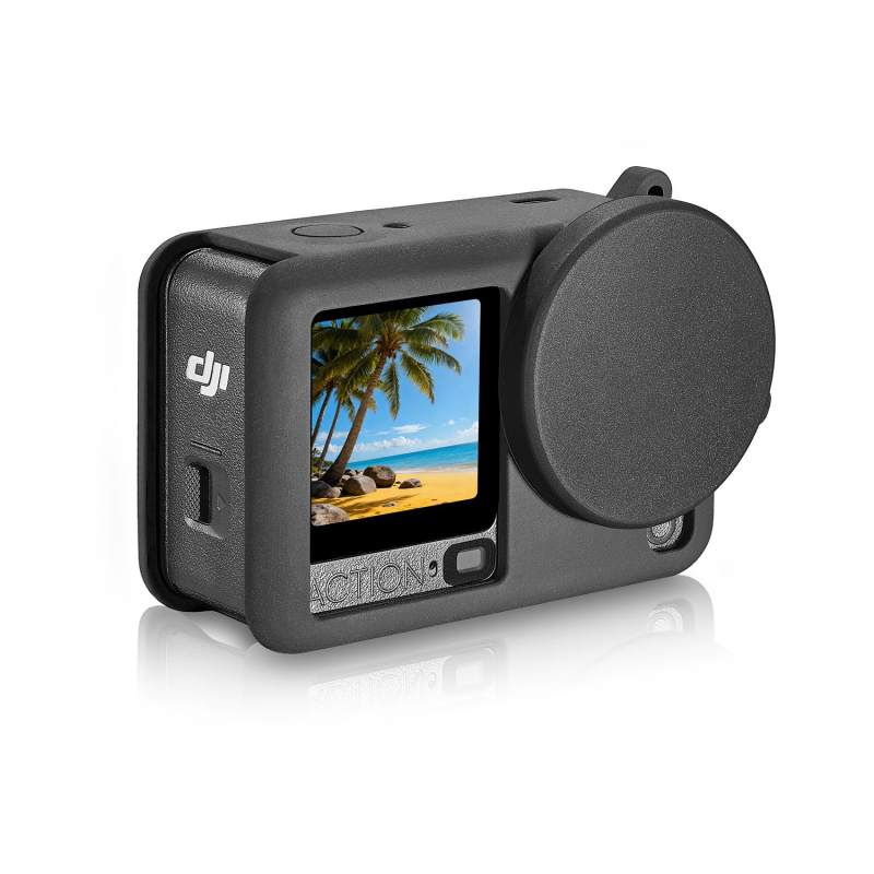 Capac de protecție pentru obiectiv compatibil cu DJI Osmo Action 6, mânecă din silicon, rezistent la praf, imprimare logo disponibil