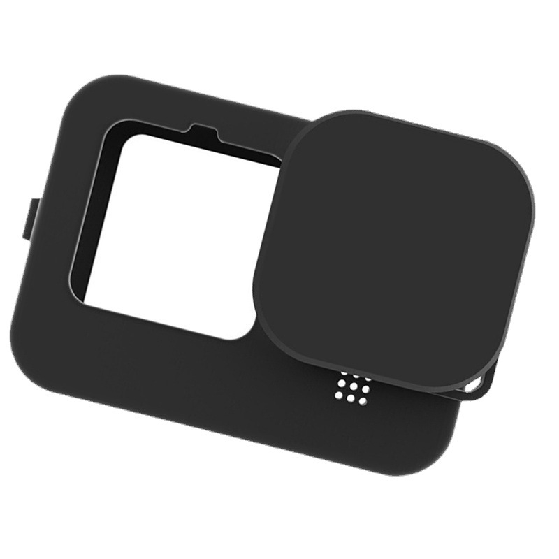 Silikonska zaštitna navlaka za GoPro9 — kompatibilna s GoPro9; Materijal: silikon; Uključuje: zaštitna navlaka, poklopac objektiva, užad; Brend: fxd