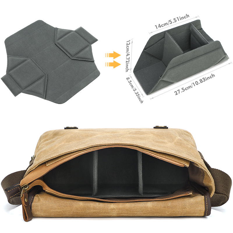 Torba za SLR fotoaparat – platno, vodootporna, otporna na habanje, otporna na udare, preko ramena