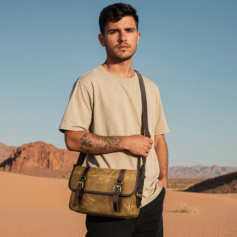 Torba za SLR fotoaparat – platno, vodootporna, otporna na habanje, otporna na udare, preko ramena