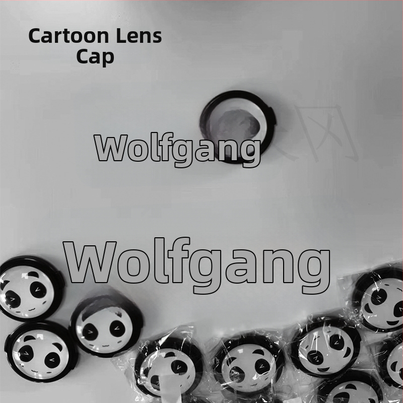 Objektiivi kaitse kaas Panda kujundusega – Cartoon Panda Lens Cover, ühildu Canon EOS R5/R6/R7/R10 ja 200D, bajoneti suurused 43/46/49/52/55/62/67/72/77