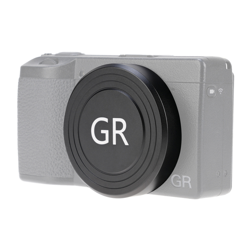 Kovinski flokirani poklopac za objektiv, kompatibilan Ricoh GR II, GR III, GR IIIx i HDF kamerom; materijal: aluminijska legura