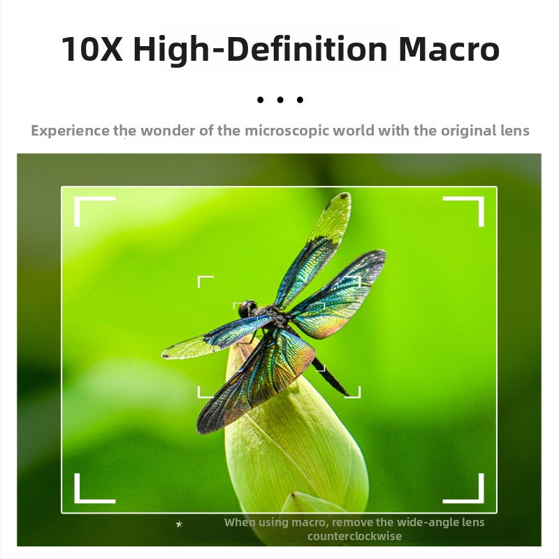 2-in-1 platleņķa makro objektīvs Sony ZV1/RX100M7 un Canon G7X sērijai, ar 18 mm fokusa attālumu, 0,75x platleņķi, 58 mm filtrs, Sony bajonete