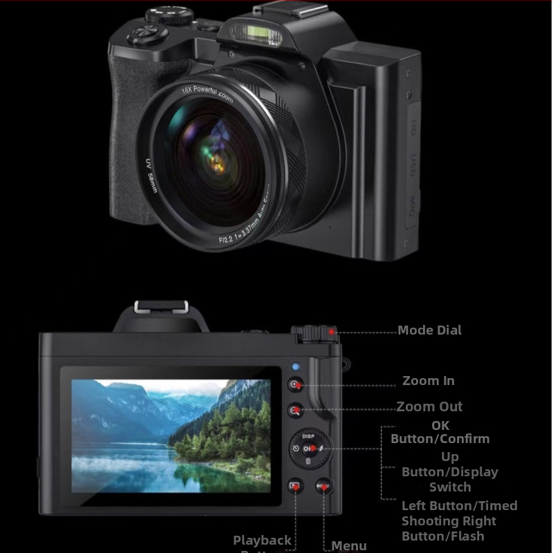 Digitālais fotoaparāts ar periskopa objektīvu – 48 MP CMOS, 2/3'' sensors, 8000×6000 izšķirtspēja, elektroniskā bildes stabilizācija, ārējā zibspuldze