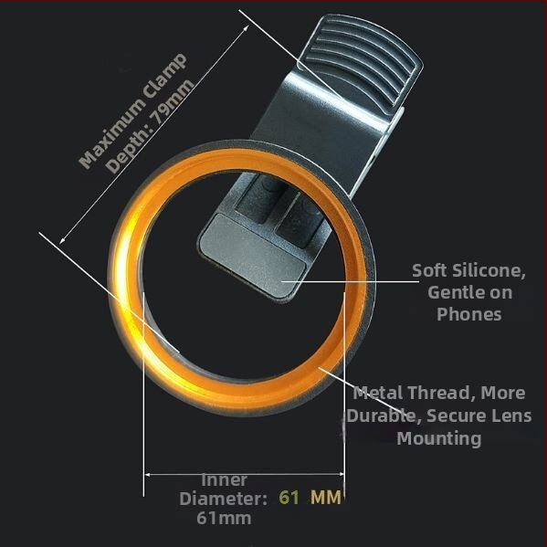 67 mm poliarizatoriaus klipsas mobiliems telefonams – universalus suderinamumas su didžiąja dalimi išmaniųjų telefonų