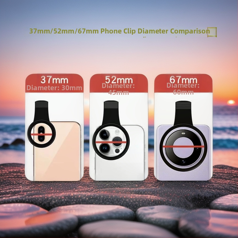 67 mm poliarizatoriaus klipsas mobiliems telefonams – universalus suderinamumas su didžiąja dalimi išmaniųjų telefonų