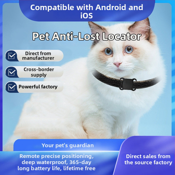 GPS izsekotājs mājdzīvniekiem, anti-pazaudēšanas ierīce kaķiem un suņiem, Airtag meklētājs kakla jostai, Modelis F2, ABS, CR2032 baterija, svars 9,3 g