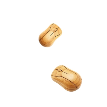 Mouse wireless din bambus Mg95, marca Running, cu 2 butoane