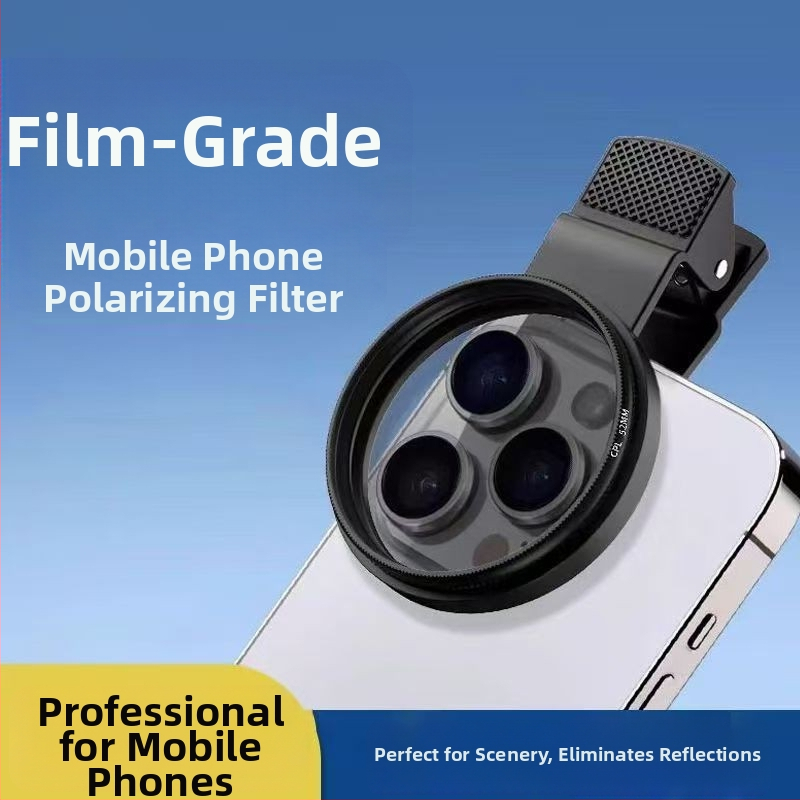 Reguliuojamas CPL poliarizatorius mobiliųjų telefonų fotografijai ir peizažams su ND filtru, universali suderinamumas