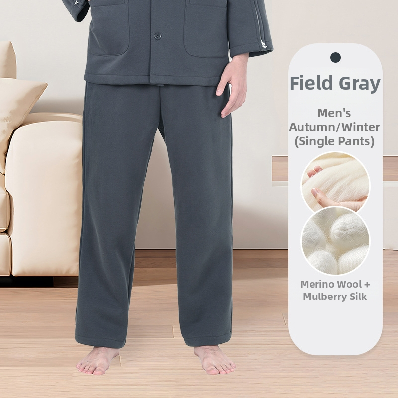 Medicínske domáce oblečenie pre starších mužov s PICC katétrom a dialýzou, po zlomenine a operácii, zimné teplé, ľahko naoblečenie, dlhé rukávy, okrúhly výstrih, bavlno-polyesterová zmes