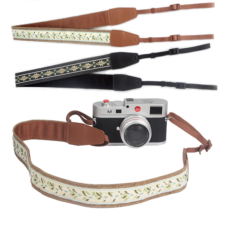 Remen za ramena za kameru kompatibilan s Fuji i Sony mirrorless, crossbody, retro dizajn