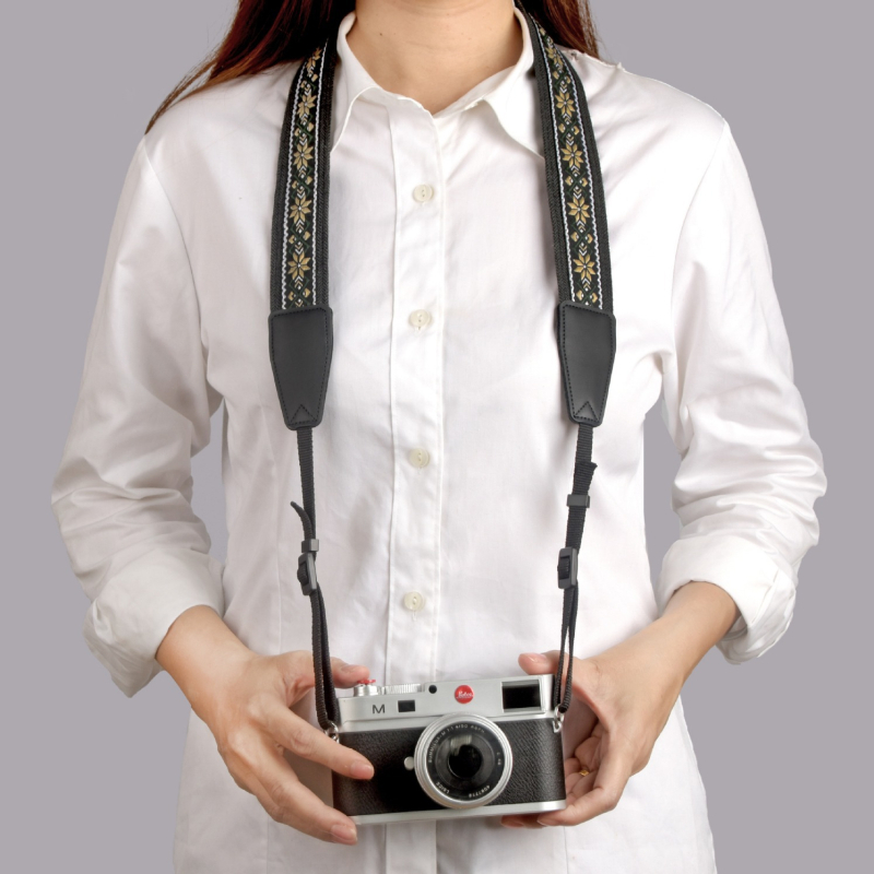 Remen za ramena za kameru kompatibilan s Fuji i Sony mirrorless, crossbody, retro dizajn