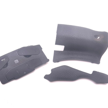 Dekorativni kožni trodijelni set za Canon 80D: bočna ručka, kožni zaštitnik USB porta, koža za palac