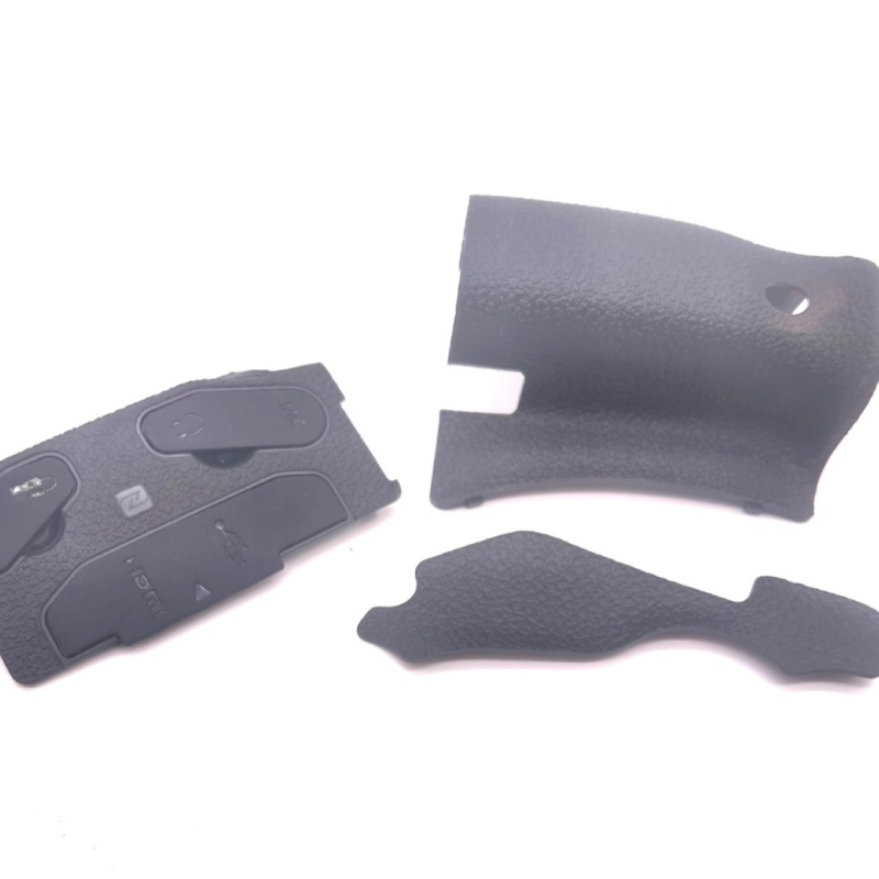 Dekorativni kožni trodijelni set za Canon 80D: bočna ručka, kožni zaštitnik USB porta, koža za palac