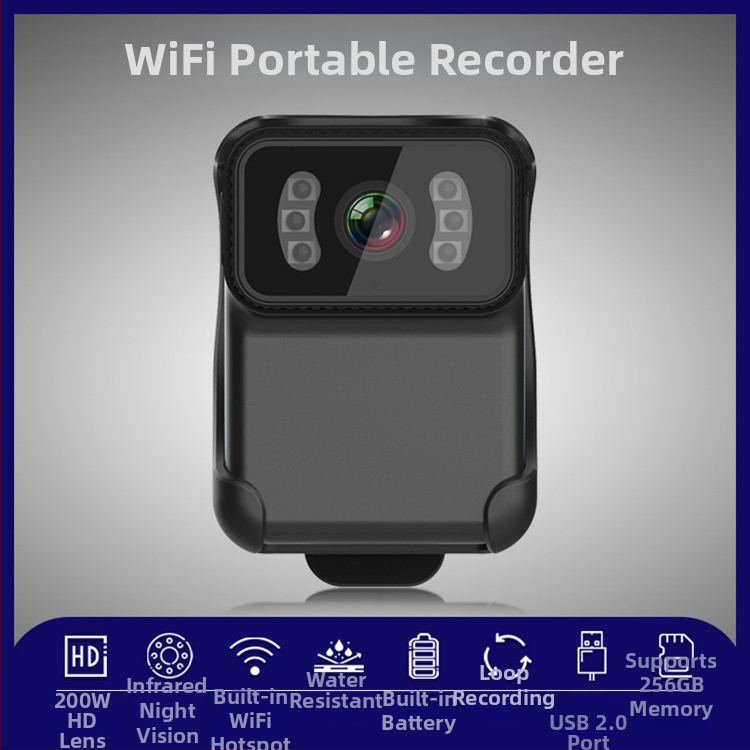 CS02 vodotesná športová kamera, 1080p HD, priame pripojenie Wi‑Fi hotspot, MP4 formát, TF karta, 60 minút batérie