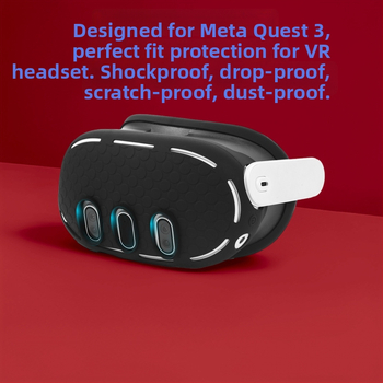 Silikónový ochranný kryt pre Meta Quest 3 – proti pádu, umývateľný, kompatibilný s Meta Quest 3