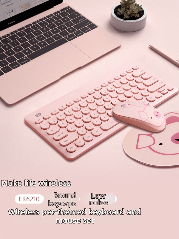 Bezdrôtový set klávesnica a myš EK6210 (USB klávesnica, USB myš; 2400dpi optický senzor; Plug-and-Play; 1-ročná záruka)