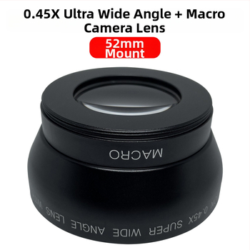 Divu funkciju platleņķa makro objektīvs ar fiksētu fokusu, kamerai – 18 mm, F2.0, filtra diametrs 52 mm, modelis JV-CL52