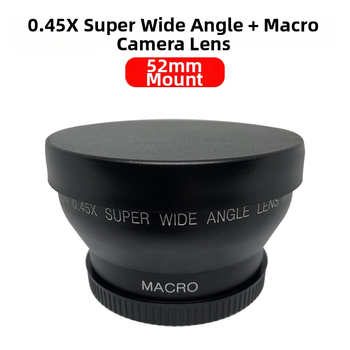 Divu funkciju platleņķa makro objektīvs ar fiksētu fokusu, kamerai – 18 mm, F2.0, filtra diametrs 52 mm, modelis JV-CL52