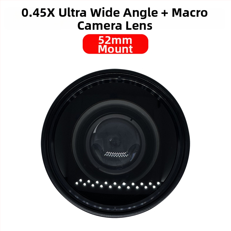 Divu funkciju platleņķa makro objektīvs ar fiksētu fokusu, kamerai – 18 mm, F2.0, filtra diametrs 52 mm, modelis JV-CL52