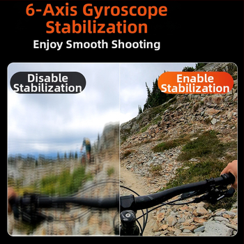 4K vodotesná kamera pre akcie so dvojitou obrazovkou a WiFi, 128GB úložisko