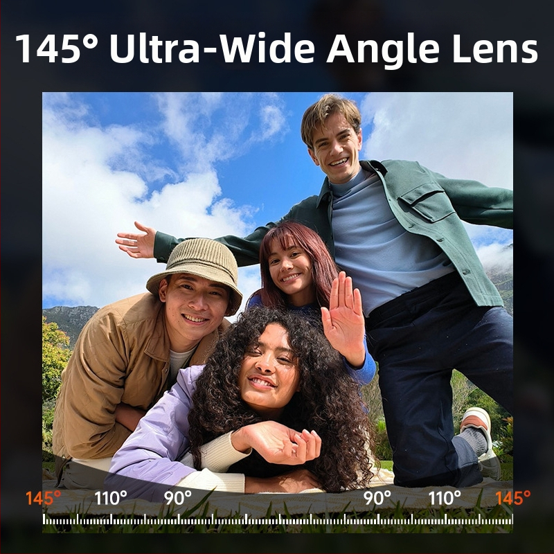 4K vodotesná kamera pre akcie so dvojitou obrazovkou a WiFi, 128GB úložisko