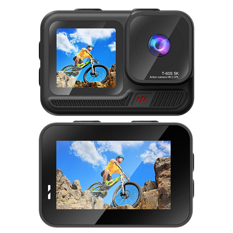 4K vodotesná kamera pre akcie so dvojitou obrazovkou a WiFi, 128GB úložisko