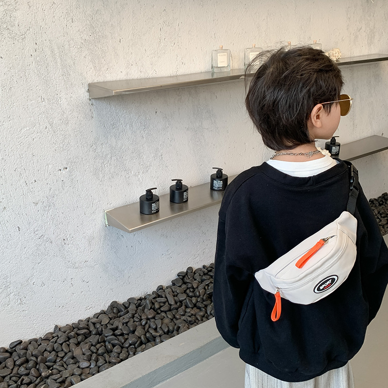 Dječja crossbody torba, lagana, mini od Oxford tkanine, uzorak s slovima, prozračna, protiv krađe, smanjenje opterećenja, pogodna za učenike osnovne škole