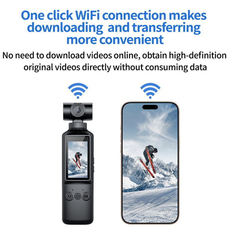 Cameră de acțiune portabilă 4K cu ecran LCD de 1,99 inchi, suport TF card, corp ABS, autonomie baterie 2 ore