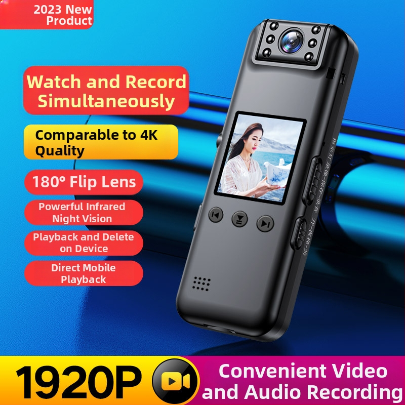 Aivalo A81 4K telo-nosený videorekordér s 1,3-palcovým LCD, TF kartou, nočné videnie, proti traseniu, zadný klip