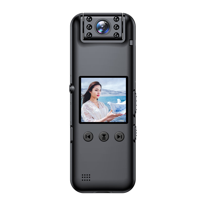 Aivalo A81 4K telo-nosený videorekordér s 1,3-palcovým LCD, TF kartou, nočné videnie, proti traseniu, zadný klip