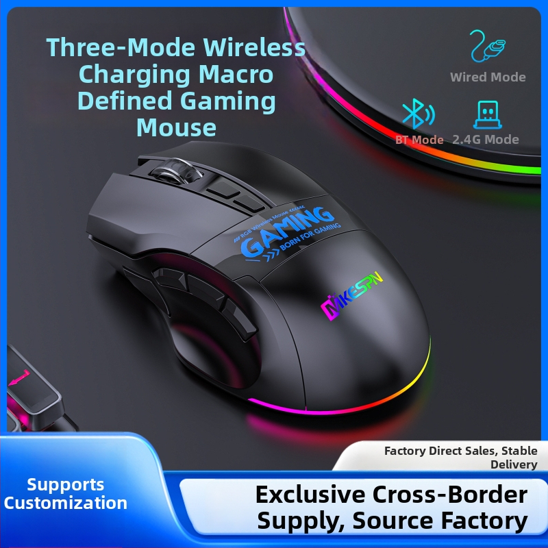 Spēļu pele ar 9 taustiņu makrodefinējumu, 2500dpi, bezvadu (USB interfeiss, darbības diapazons 10 m)