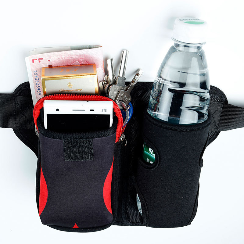 Torba za trčanje oko pojasa s pretincom za telefon, unisex, za vanjske sportove, materijal: diving cloth, podstava: poliester, proljeće 2025
