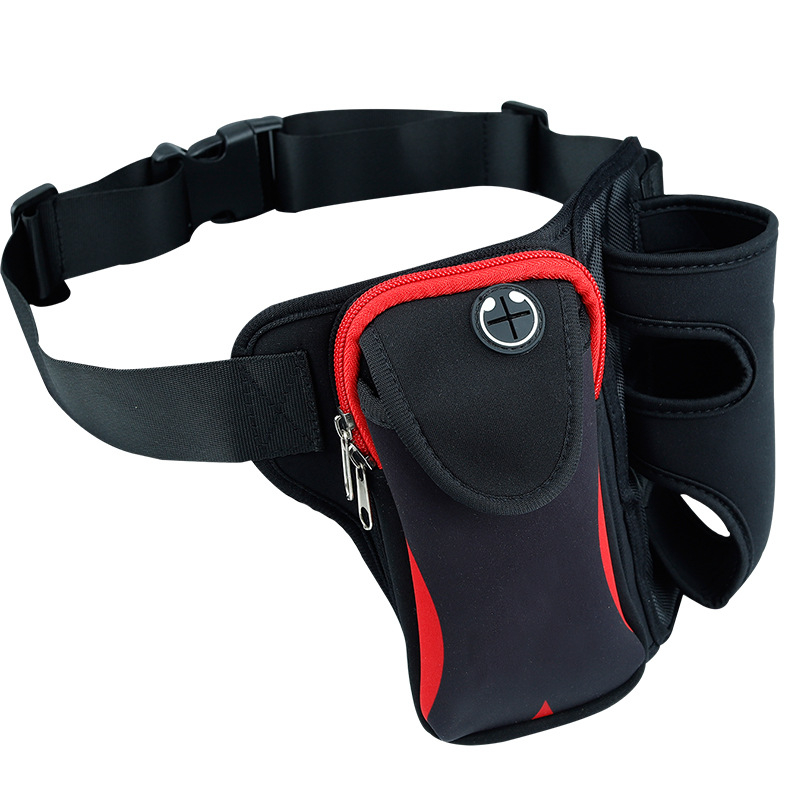 Torba za trčanje oko pojasa s pretincom za telefon, unisex, za vanjske sportove, materijal: diving cloth, podstava: poliester, proljeće 2025