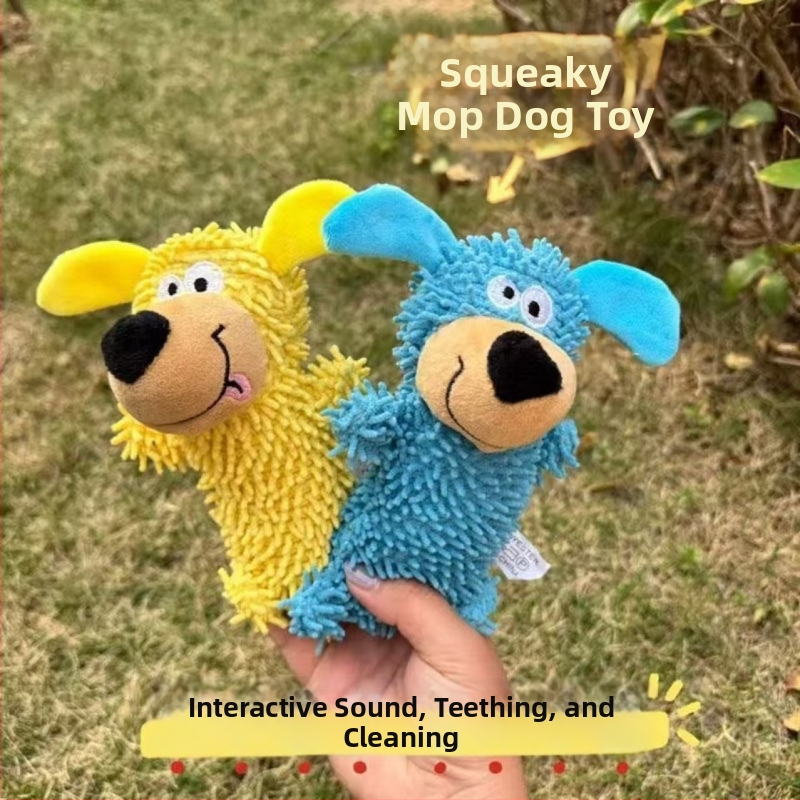 Suņu rotaļlieta – Interaktīva pūkaina rotaļlieta ar skaņu zobu griešanai un zobu tīrīšanai (Zīmols: Senye; Materiāls: pūkains; Importēts: Nē)