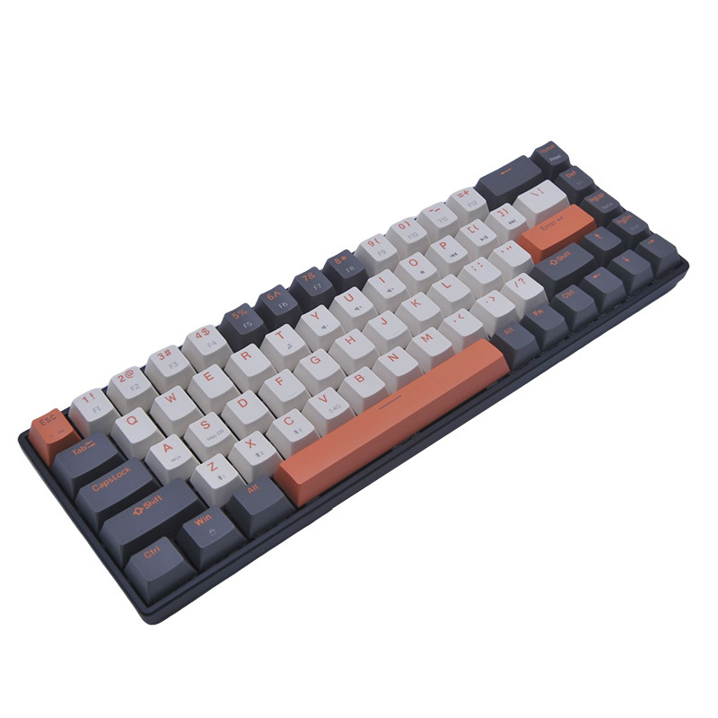 Tastatură fără fir cu trei moduri, baterie uscată, model V12, 2.4G+Bluetooth, 8 taste, 2022