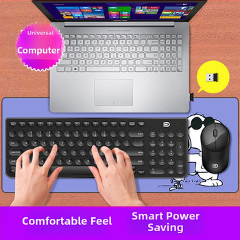 Bezdrôtový set klávesnice a myši: 2,4G bezdrôtové pripojenie, USB rozhranie pre klávesnicu a myš, 1600 DPI, ergonomický dizajn, vodotesný