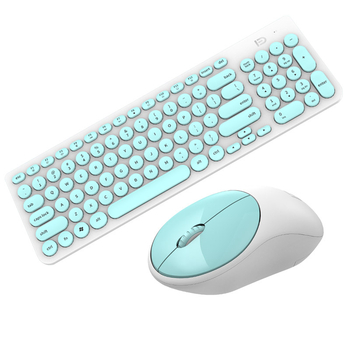 Bežični set tipkovnice i miša: 2.4G bežična veza, USB sučelja za tipkovnicu i miša, 1600 DPI, ergonomski dizajn, vodootporan