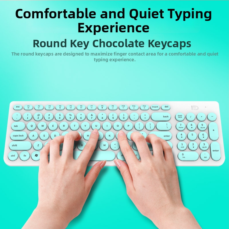 Bezdrôtový set klávesnice a myši: 2,4G bezdrôtové pripojenie, USB rozhranie pre klávesnicu a myš, 1600 DPI, ergonomický dizajn, vodotesný