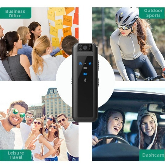 CS07 Držiteľná klips kamera, 1080p záznam, TF karta, ABS telo, približne 4 hodiny výdrže batérie