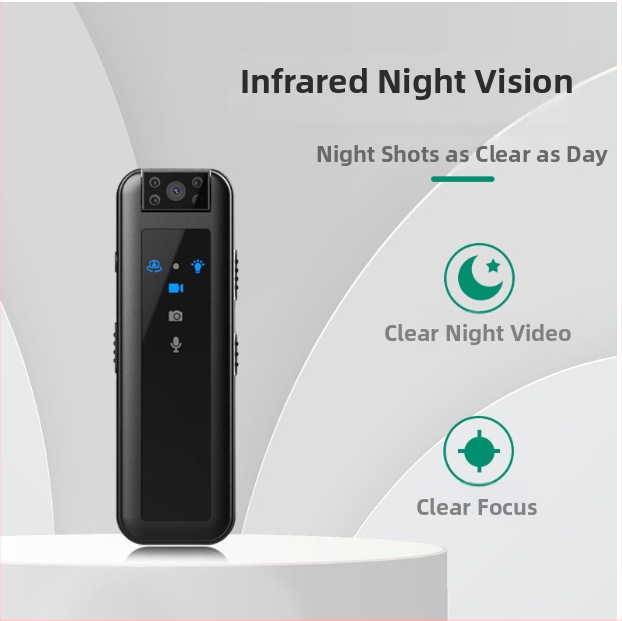 CS07 Držiteľná klips kamera, 1080p záznam, TF karta, ABS telo, približne 4 hodiny výdrže batérie