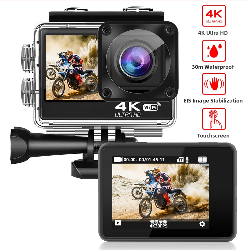 Fulijia F300AAT actionkaamera 2,0-tollise LCD-ekraaniga, 24 MP fotod ja video, mälukaardi salvestus, ABS-korpus, 90-minutiline aku kestvus