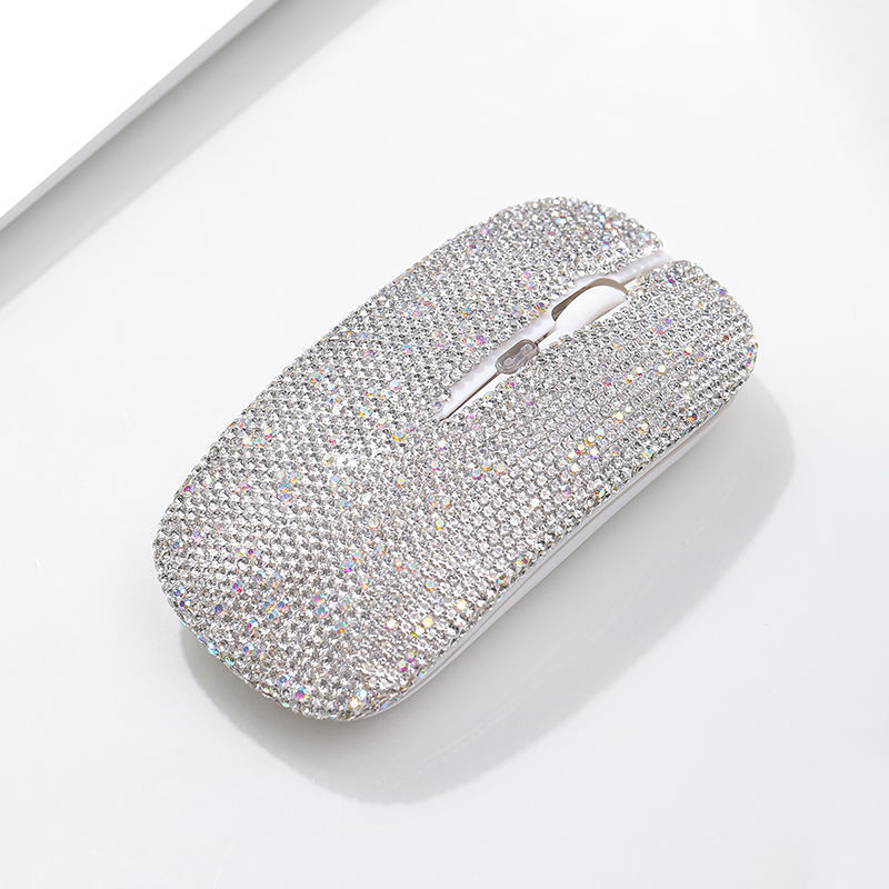 Безжична мишка с диаманти, стилен дизайн, презареждаща се, умна, универсална съвместимост