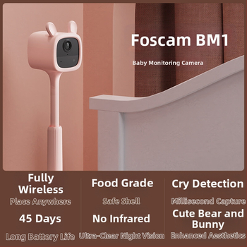 Ezviz Cameră pentru îngrijirea bebelușului BM1 (senzor CCD, zoom optic 10x, obiectiv 4 mm f/1.6, unghi diagonal de vizualizare 100°)