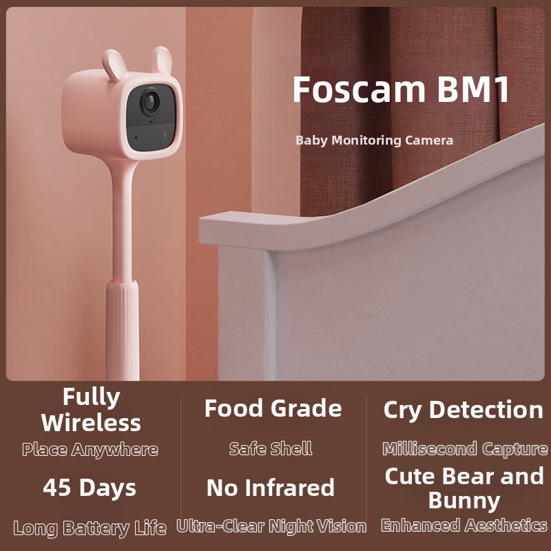 Ezviz Cameră pentru îngrijirea bebelușului BM1 (senzor CCD, zoom optic 10x, obiectiv 4 mm f/1.6, unghi diagonal de vizualizare 100°)