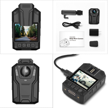 Cameră corp semi-profesională pentru securitate, cu vizionare nocturnă 1296P, zoom optic 10x, senzor CMOS, stabilizare duală