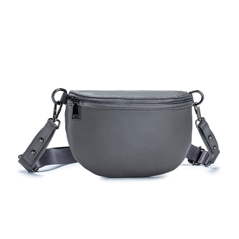 Ādas josta soma – pilsētas vienkāršs stils, augšējā slāņa liellopa āda, rāvējslēdzējs aizdare, poliestera oderējums, iekšējās kabatas: rāvējslēdzēja kabata, tālruņa kabata, ID kabata