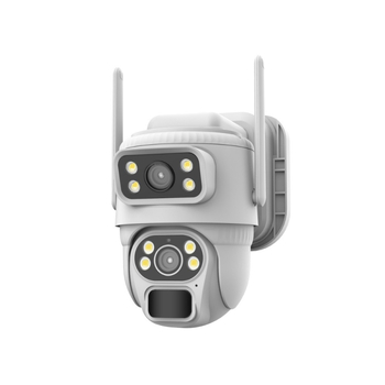 Κάμερα επιτήρησης με ηλιακή τροφοδοσία χαμηλής κατανάλωσης, WiFi/4G, διπλός φακός και διπλή οθόνη, HD, Έξυπνη (-25–60°C, 220V, ABS περίβλημα, IR εμβέλεια 10)