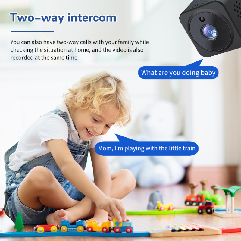 AS02 Cameră Wireless WiFi 1080P cu Viziune Nocturnă IR, Intercom audio bidirecțional, Stocare pe TF Card