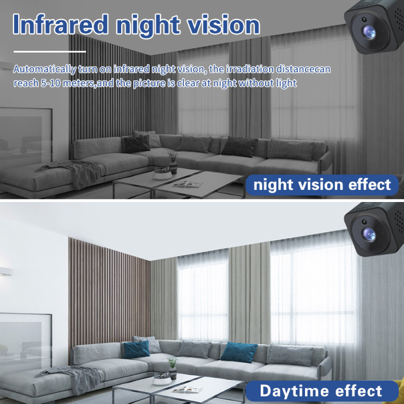 AS02 Cameră Wireless WiFi 1080P cu Viziune Nocturnă IR, Intercom audio bidirecțional, Stocare pe TF Card